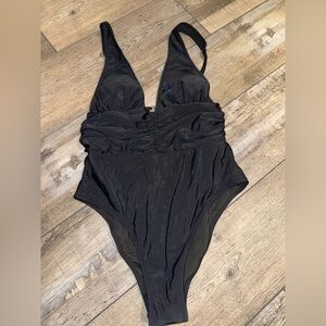 Black One-Piece Swimsuit Popvil Small NWT